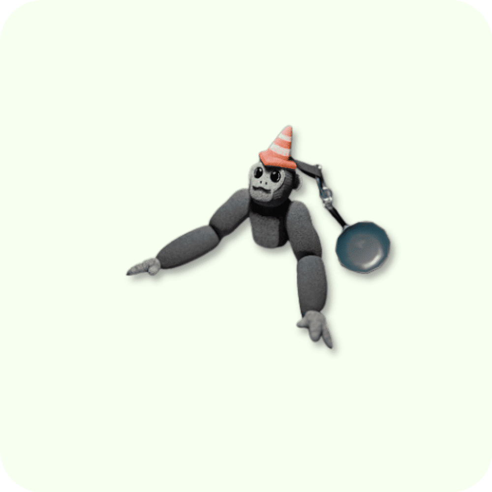 Scary Baboon Plushie GREY Scary Baboon Plushie GREY